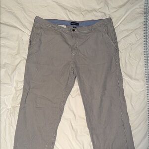 IZOD Men's Seersucker Striped Blue-Gray Pants Size 42x32